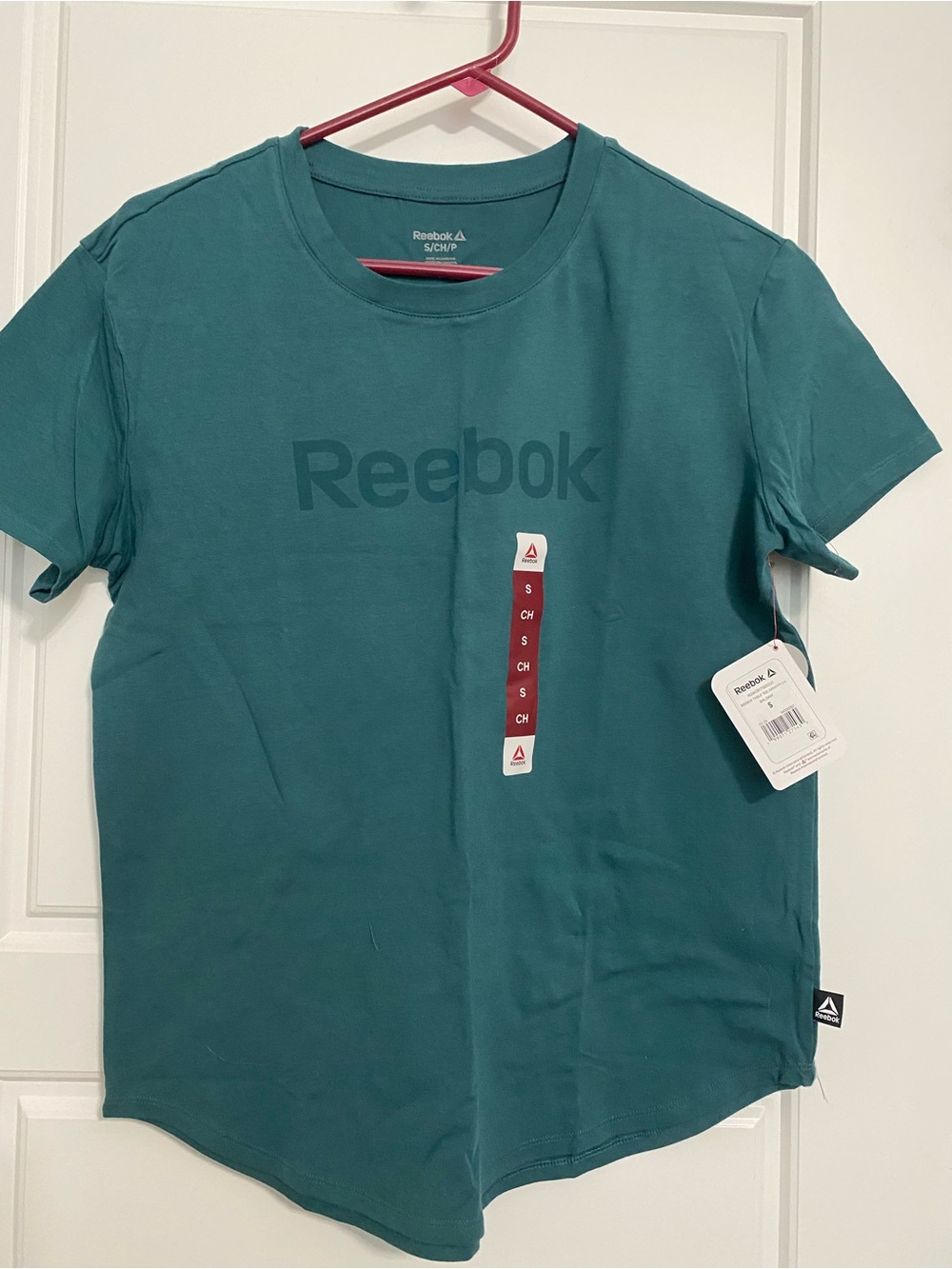 Reebok Women’s Teal Logo Short Sleeve Crew T-Shirt